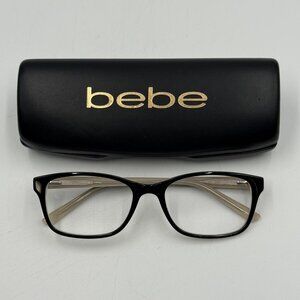 Bebe BB5075 001 Jet Eyeglasses Frames 52-17-135 Black Prescription Glasses READ